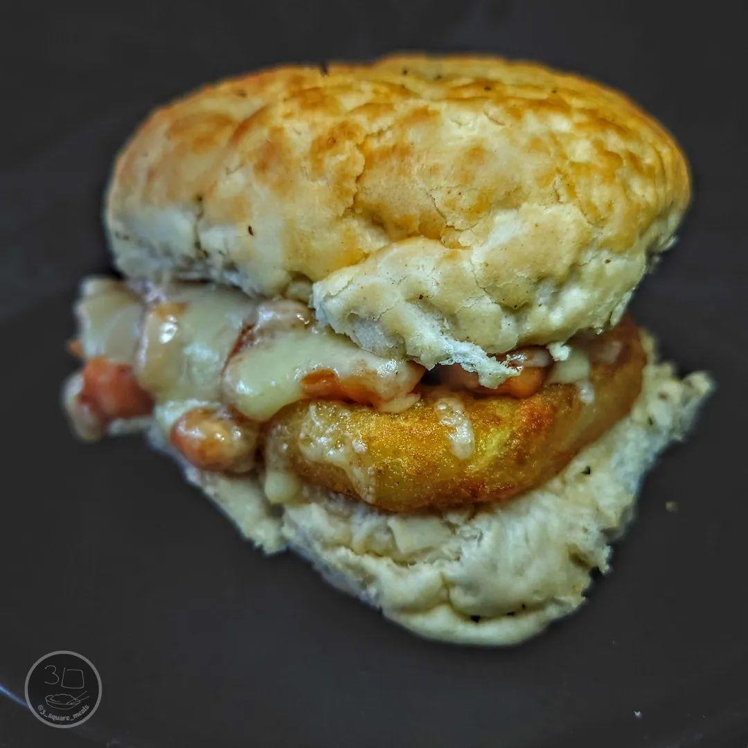 Hash Browns and Beans Butty