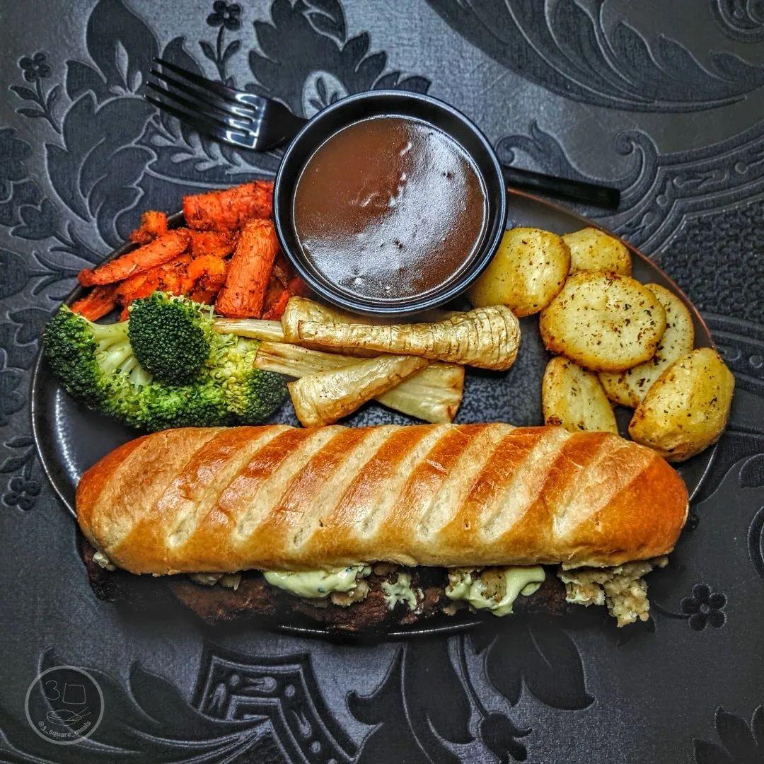 Roast Dinner Baguette Sandwich