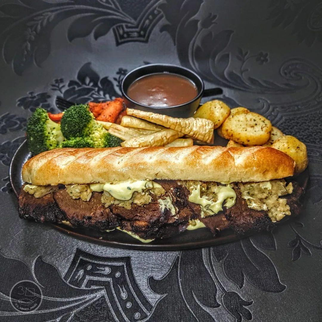 Roast Dinner Baguette Sandwich