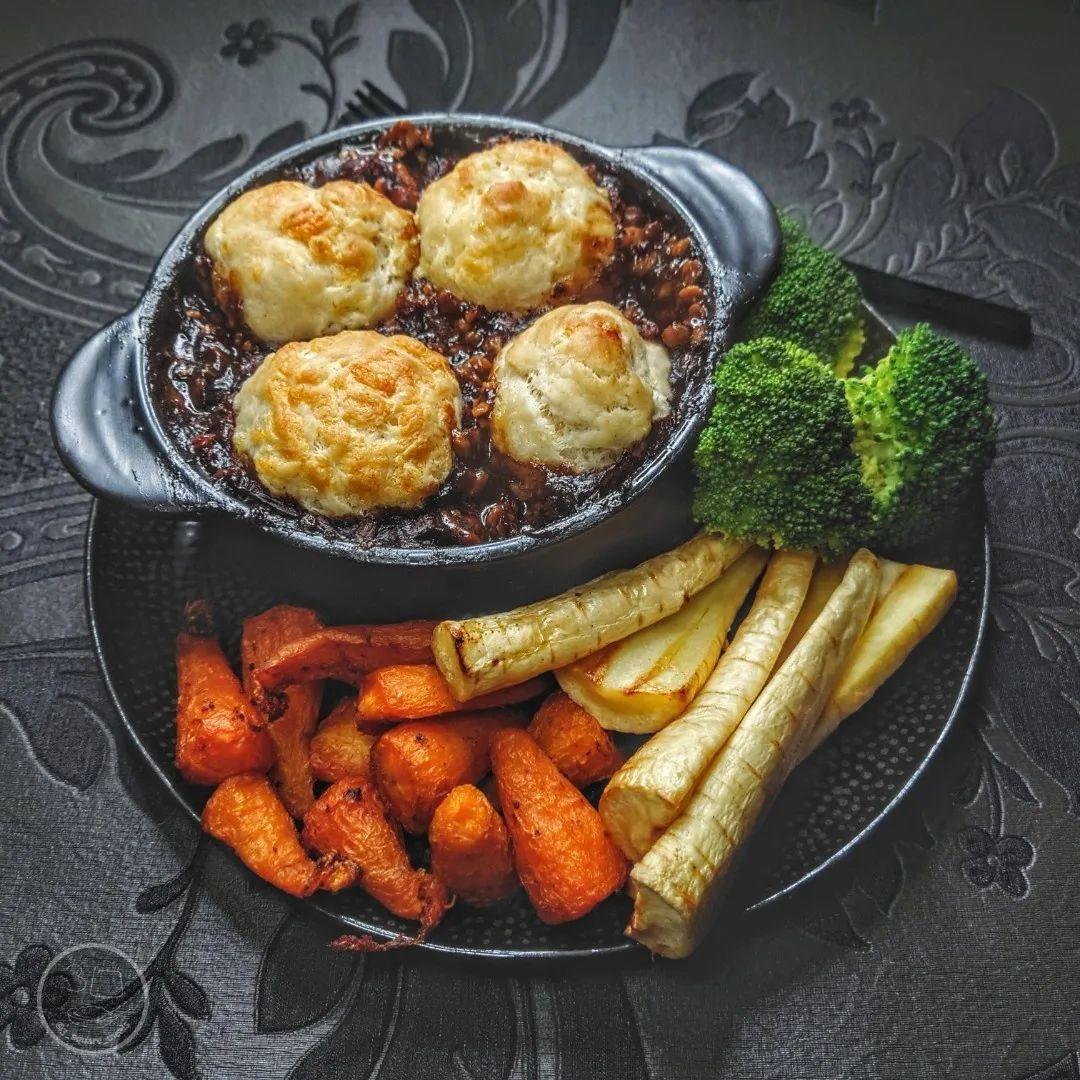 Mince and Smoked Cheddar Dumplings