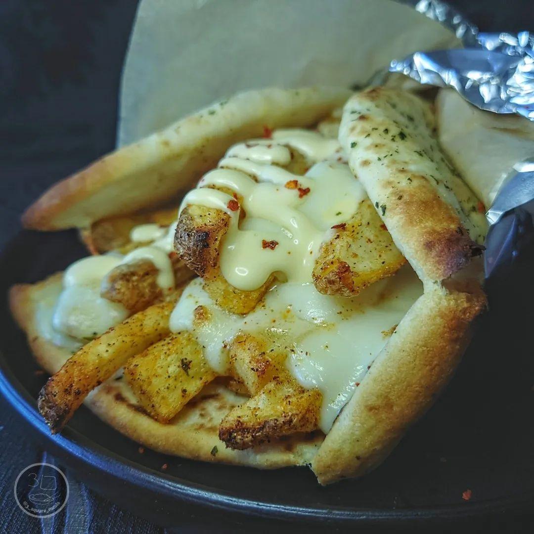Cheesy Chip Garlic Flatbread Wrap