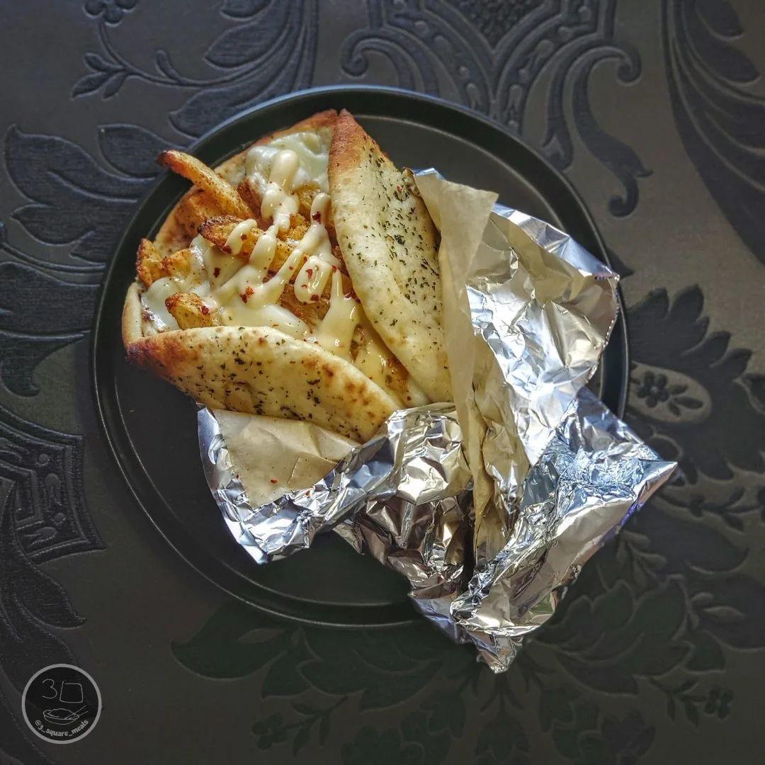 Cheesy Chip Garlic Flatbread Wrap