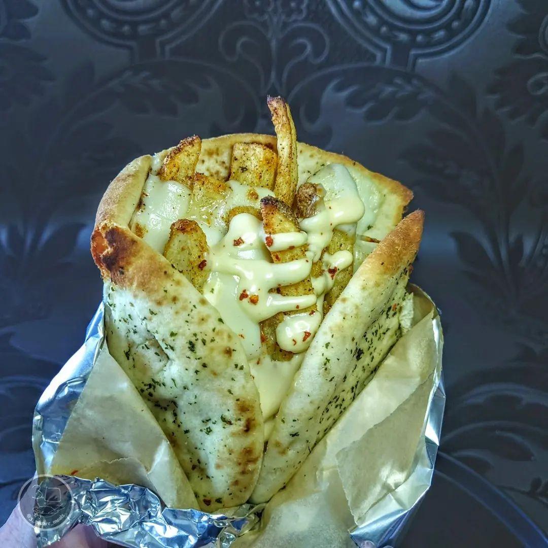Cheesy Chip Garlic Flatbread Wrap
