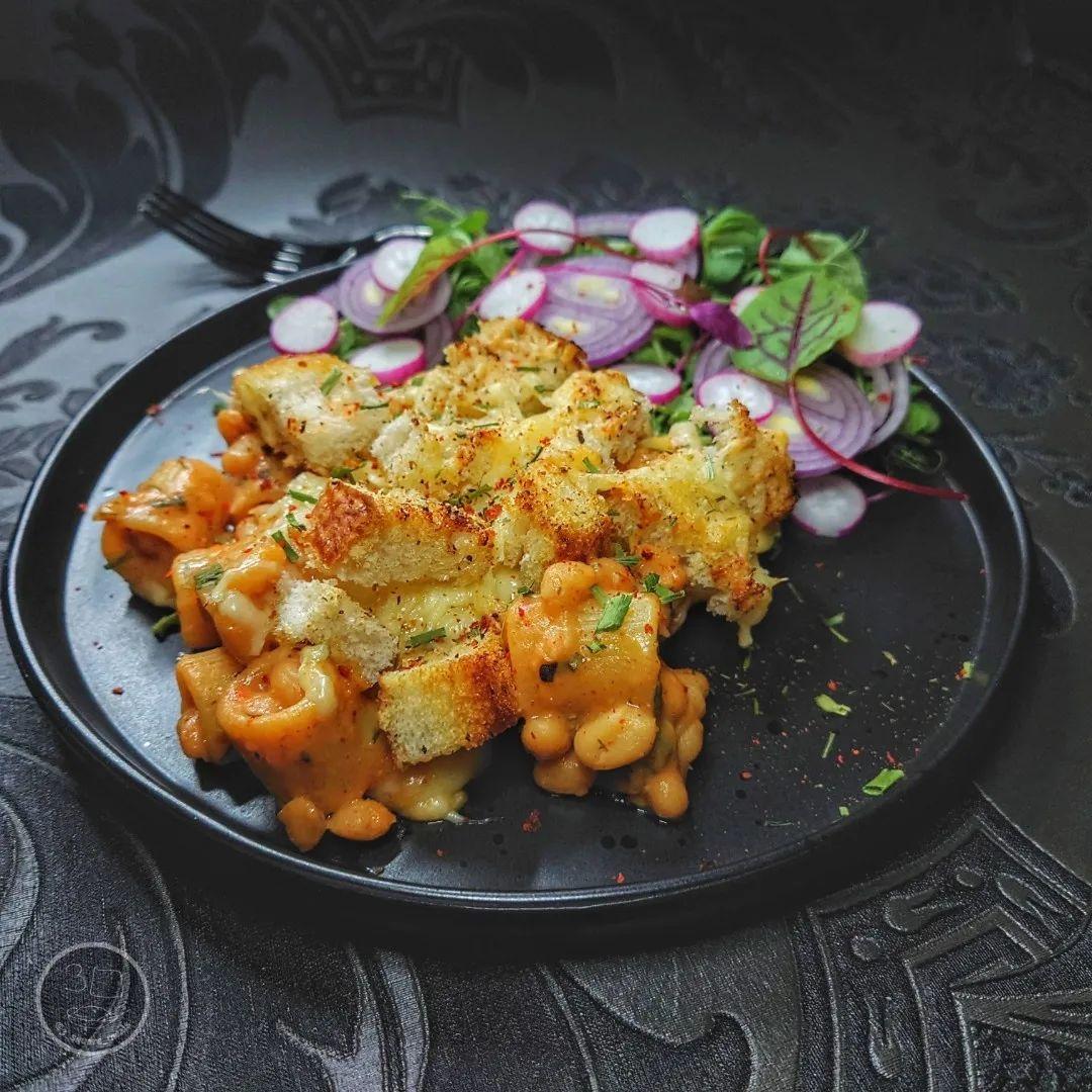 Cheesy Bean Pasta Bake
