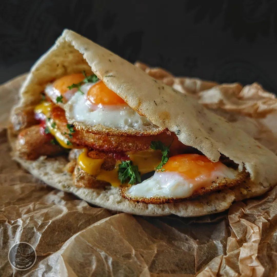 Stuffed Brunch Pitta Sandwich