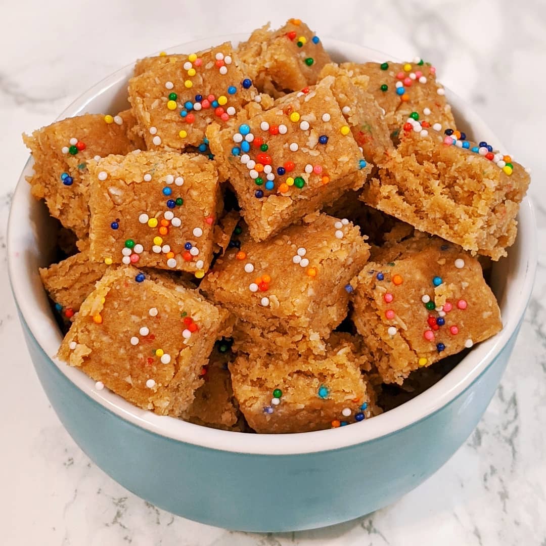 Birthday Cake Protein Bites