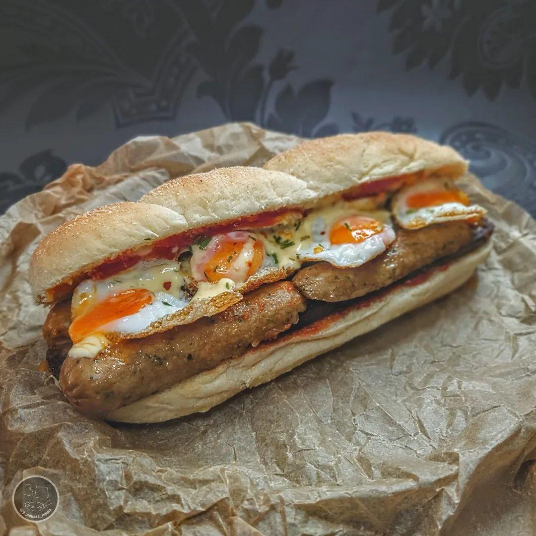 Fried Sausage and Egg Breakfast Sub