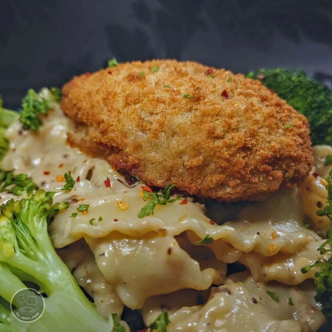 Garlic and Mushroom Pasta with Kiev