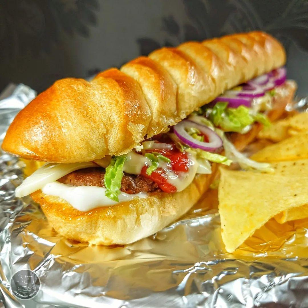 Veggie Burger Sub Sandwich