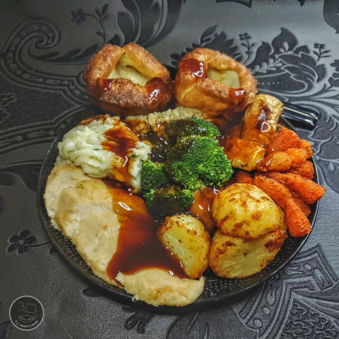 Vegetarian British Sunday Roast Dinner