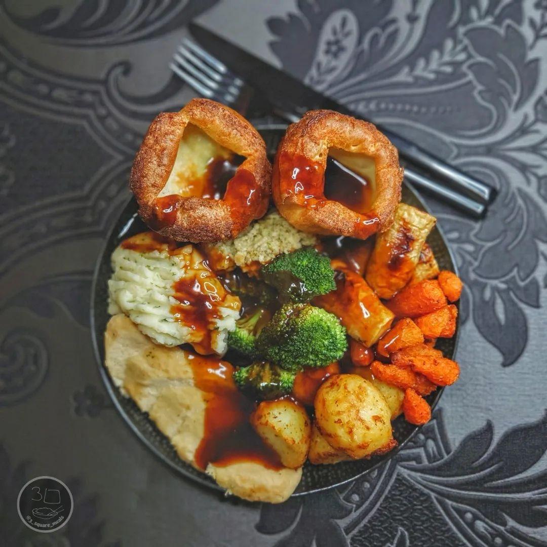 Vegetarian British Sunday Roast Dinner