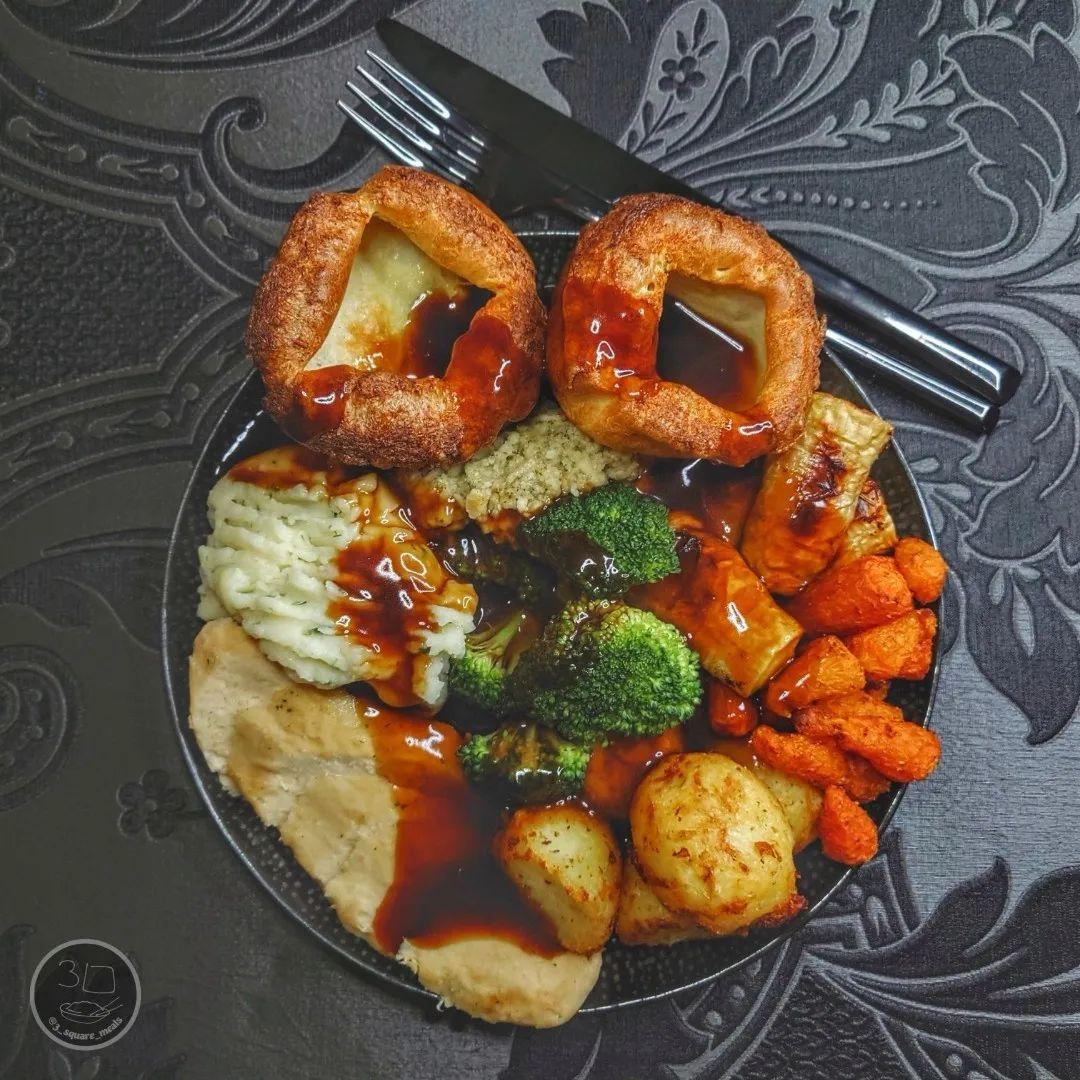 Vegetarian British Sunday Roast Dinner