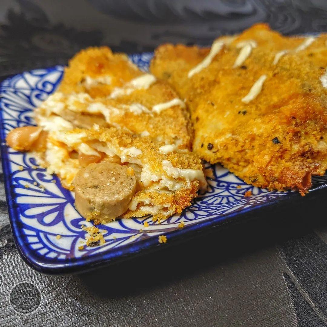 Sausage and Bean Crispy Pancakes