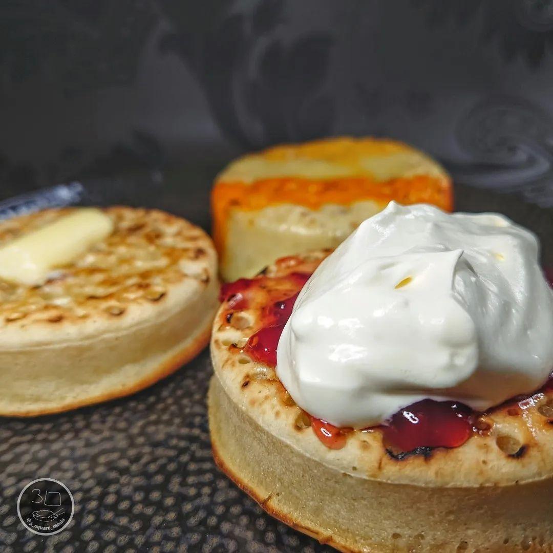 Trio of Crumpets with Savory and Sweet Toppings
