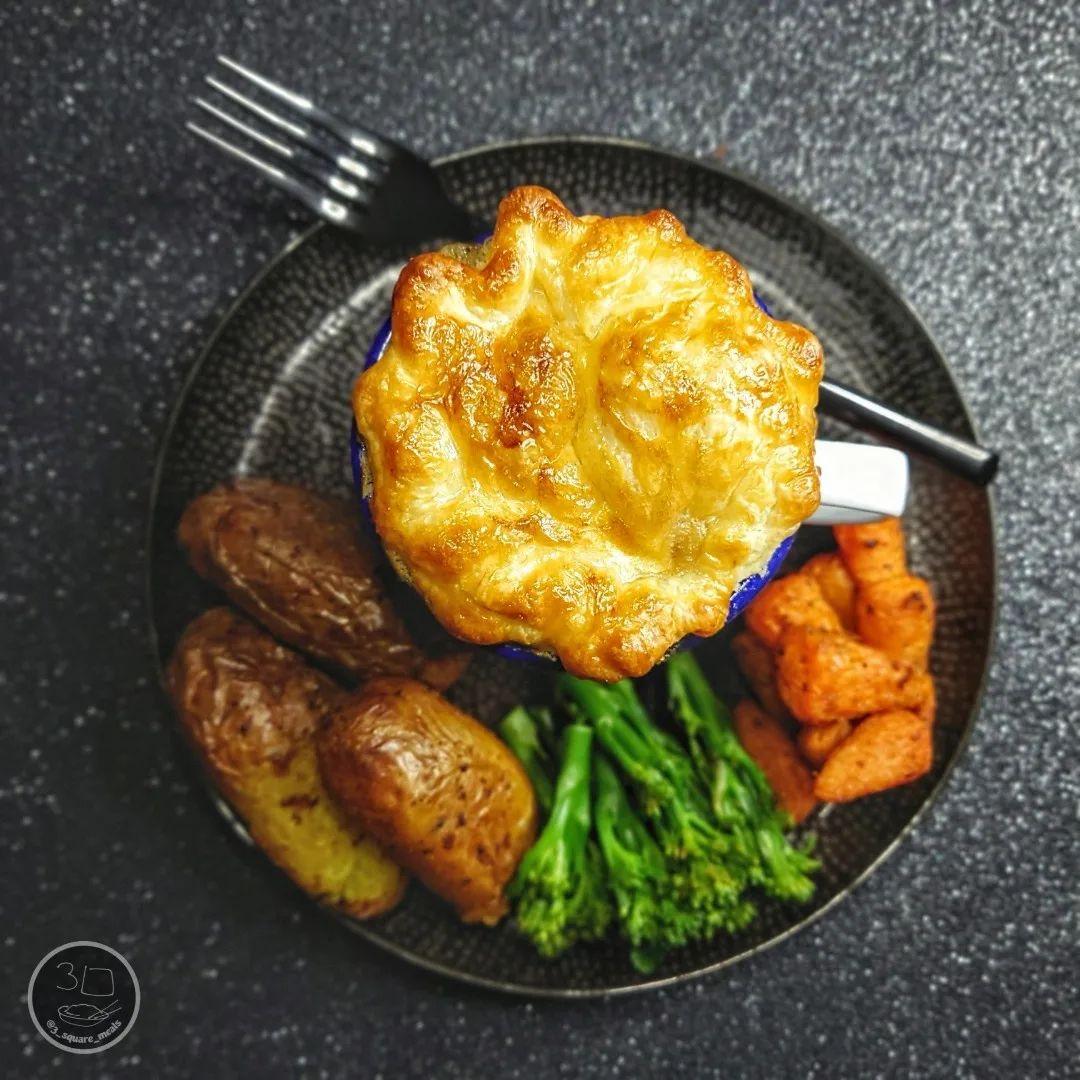 Vegetarian Mug Pie with Vegetables