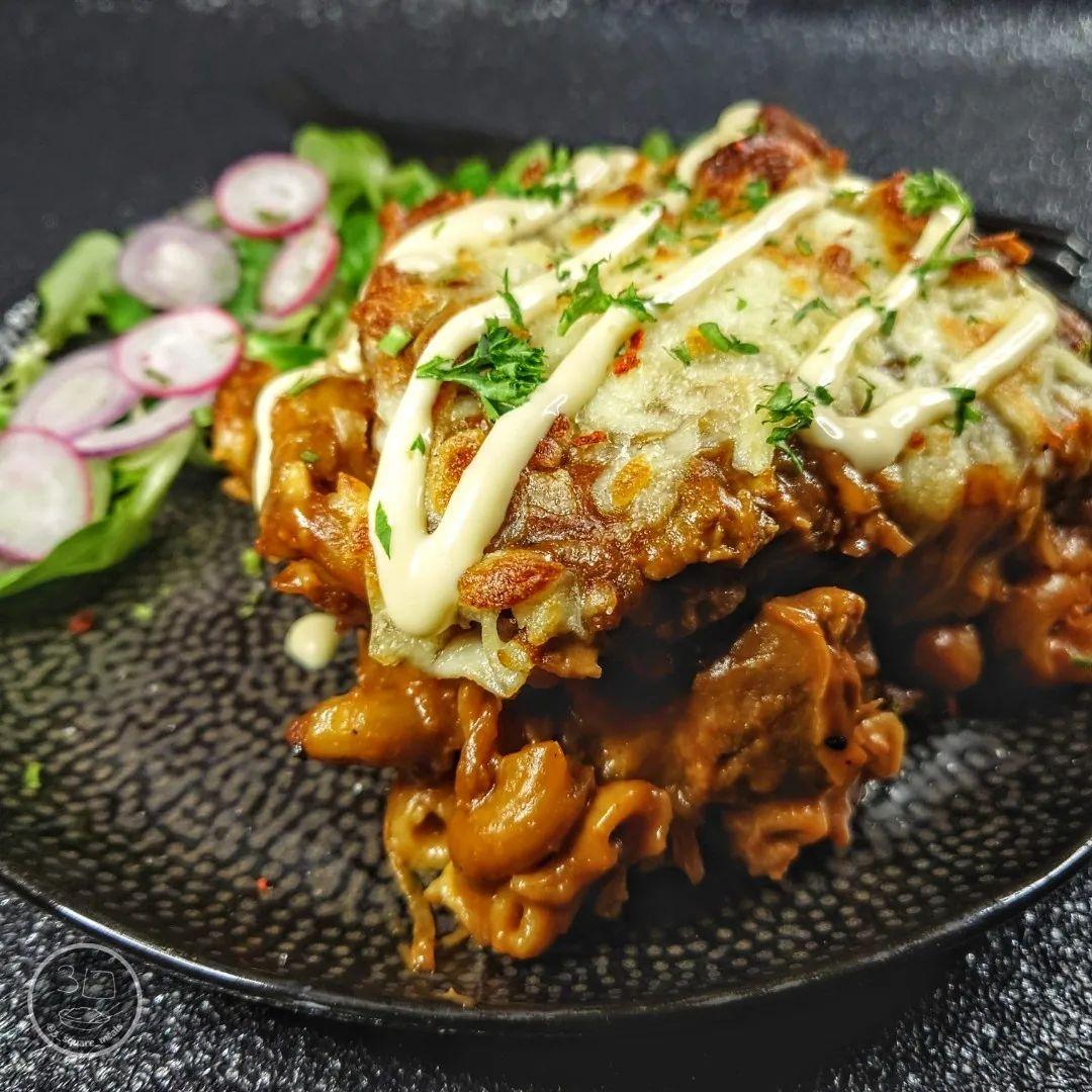 Spicy Plant-Based "Beef" Pasta Bake