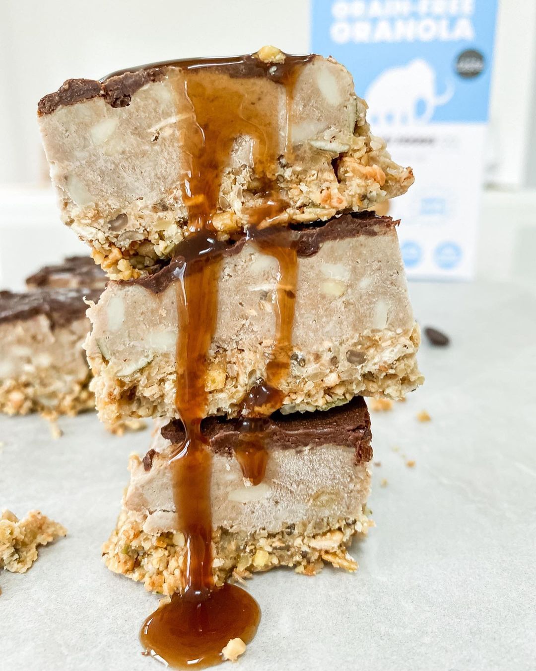 Chia and Almond Raw Cheesecake Bars