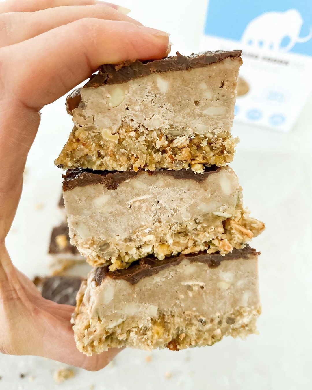 Chia and Almond Raw Cheesecake Bars