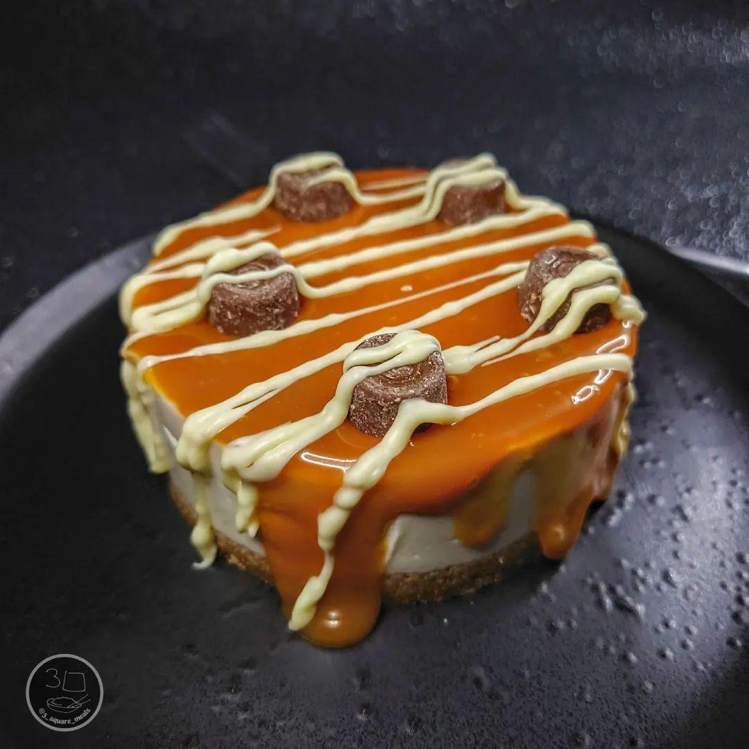 No-Bake Caramel Cheesecake