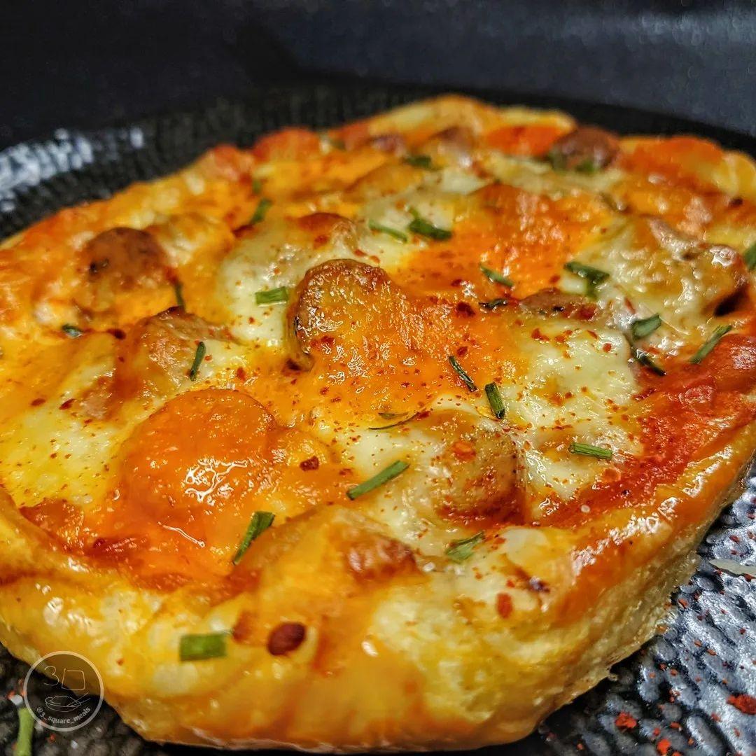Open Sausage and Bean Melt