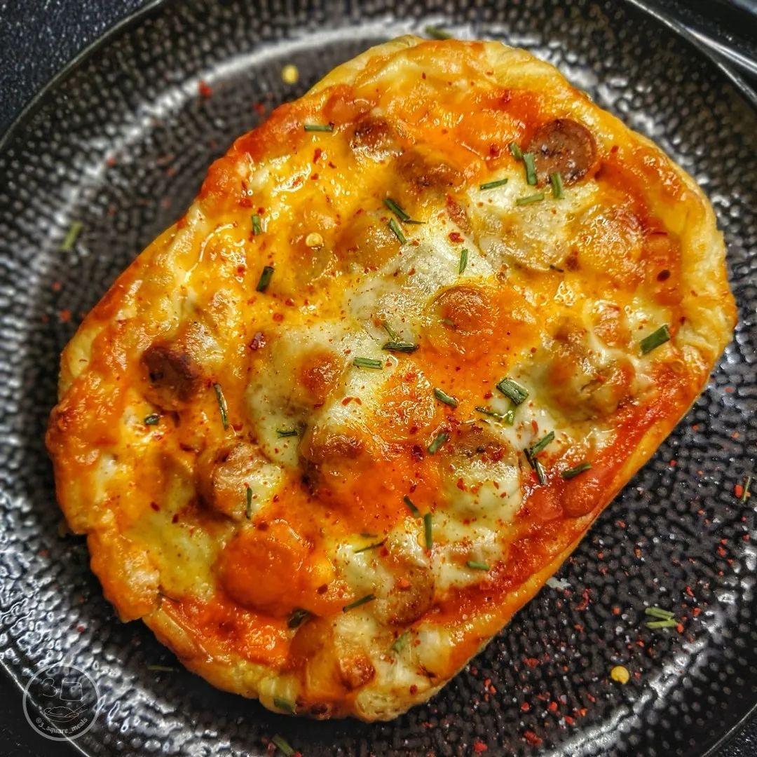 Open Sausage and Bean Melt