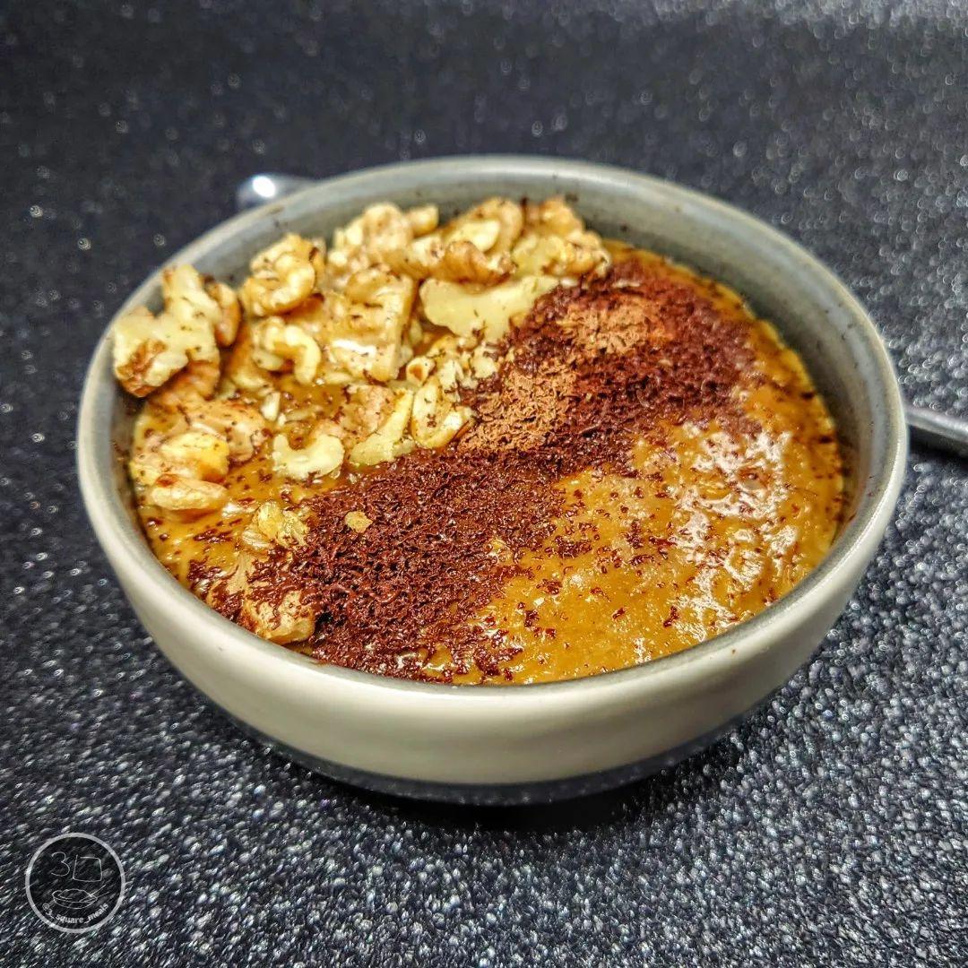 Warm Sweet Coffee Walnut Porridge