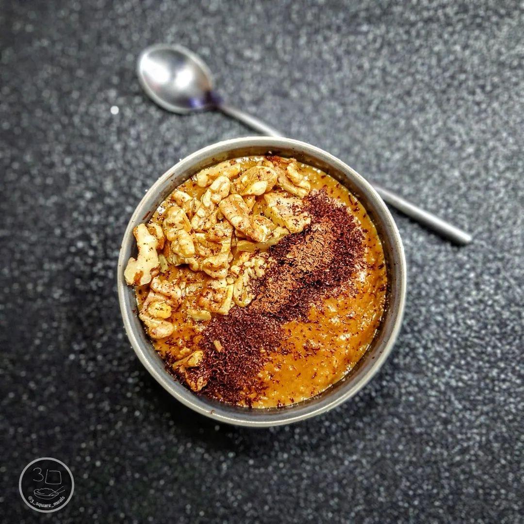 Warm Sweet Coffee Walnut Porridge
