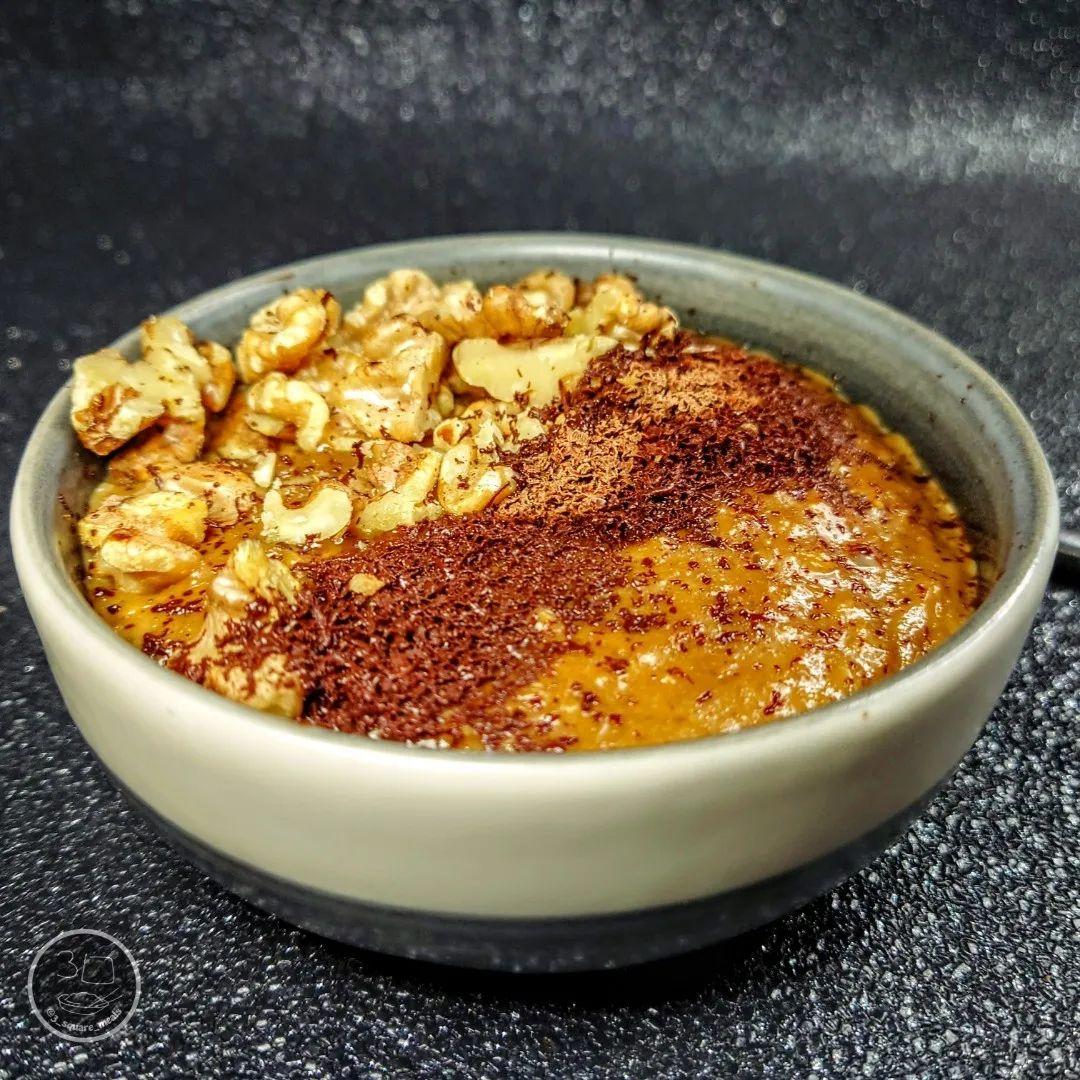 Warm Sweet Coffee Walnut Porridge