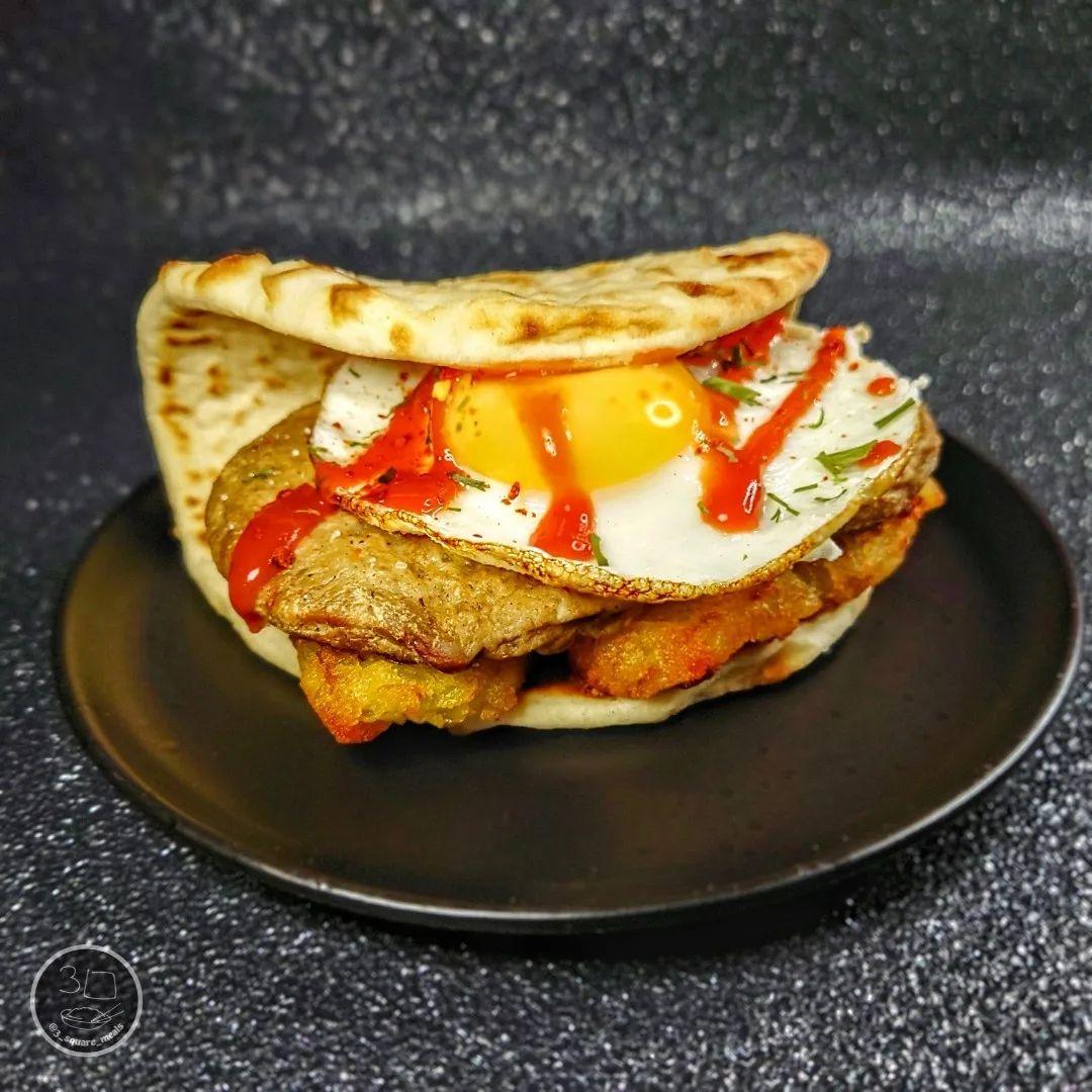 Greek Style Breakfast Flatbread
