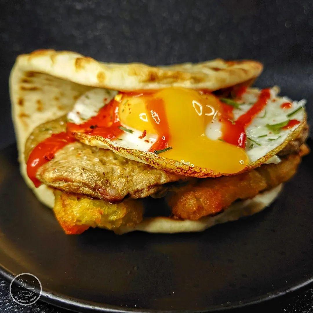 Greek Style Breakfast Flatbread