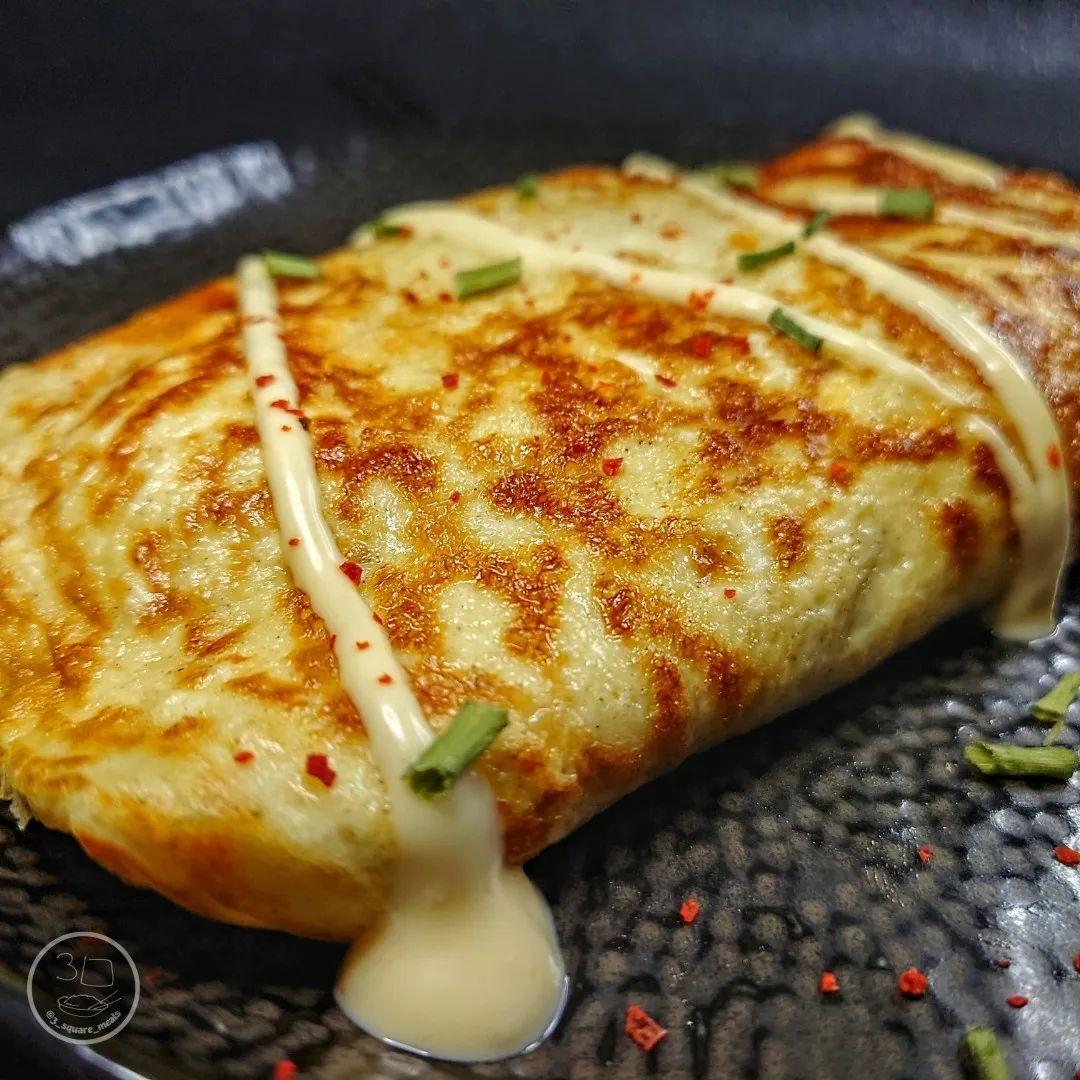Hash Brown Omelette with Spinach and Cheese