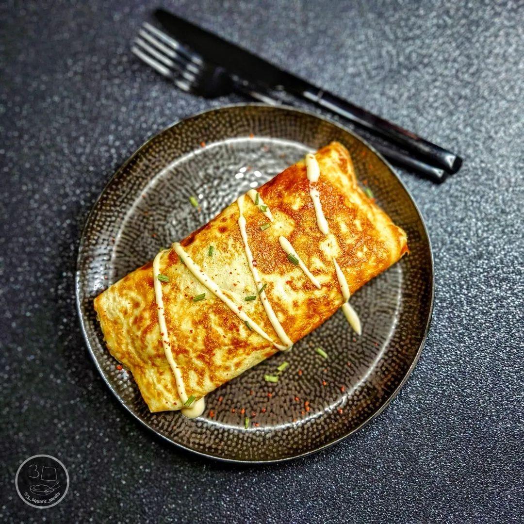 Hash Brown Omelette with Spinach and Cheese