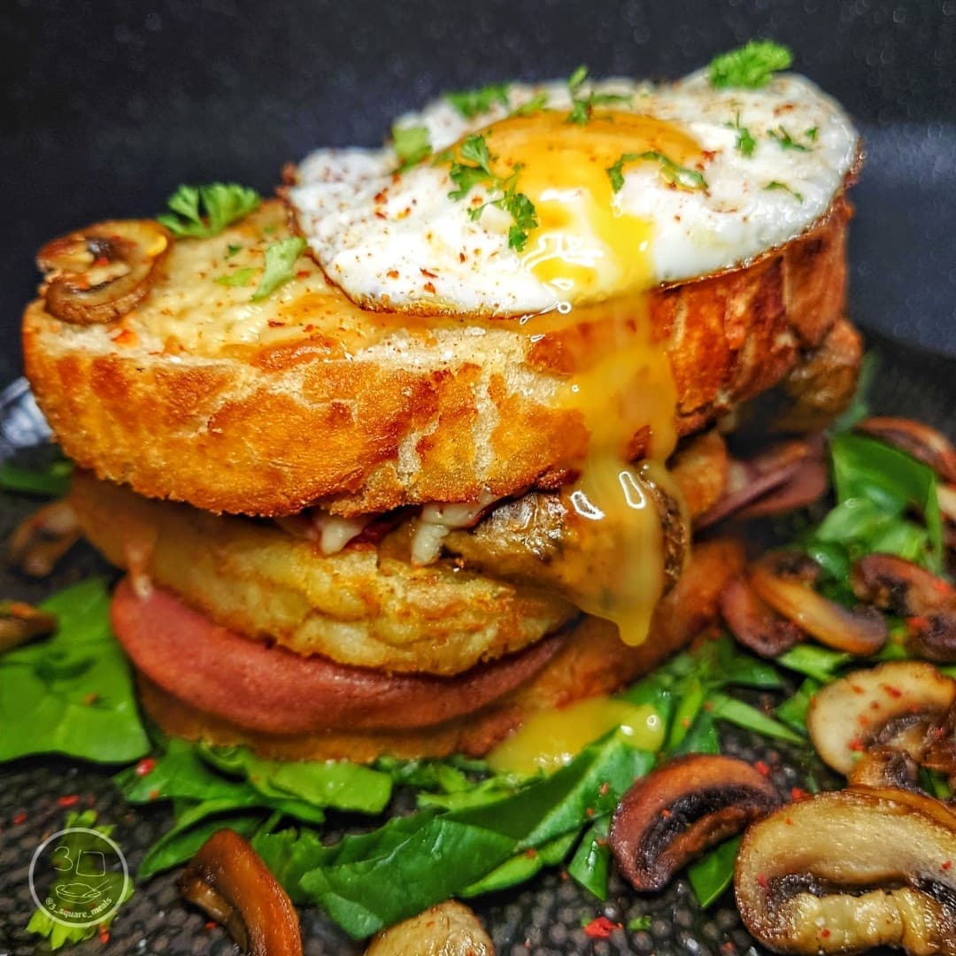 Monster Croque Madame Sandwich
