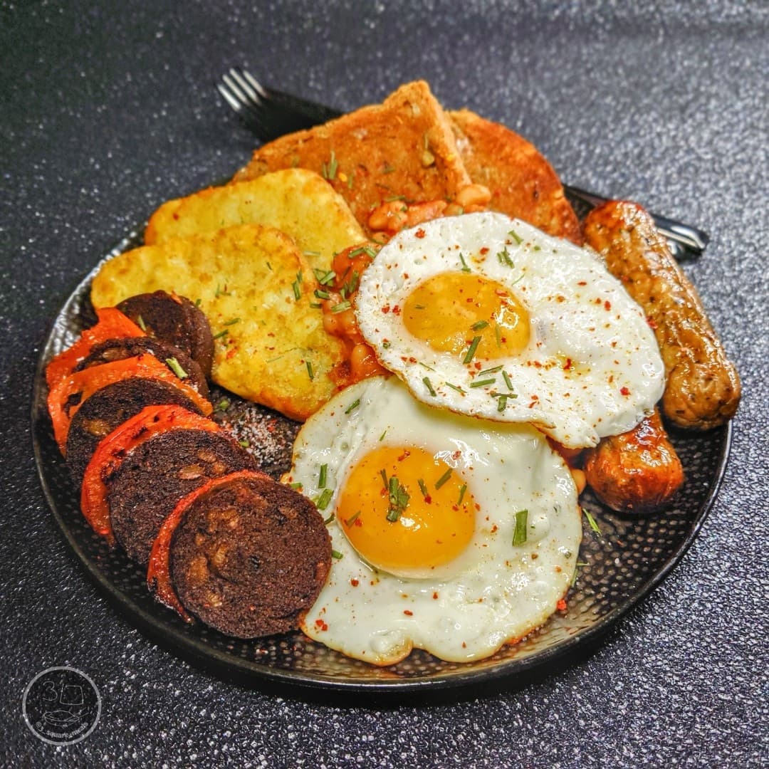 Vegetarian Fried Breakfast Plate