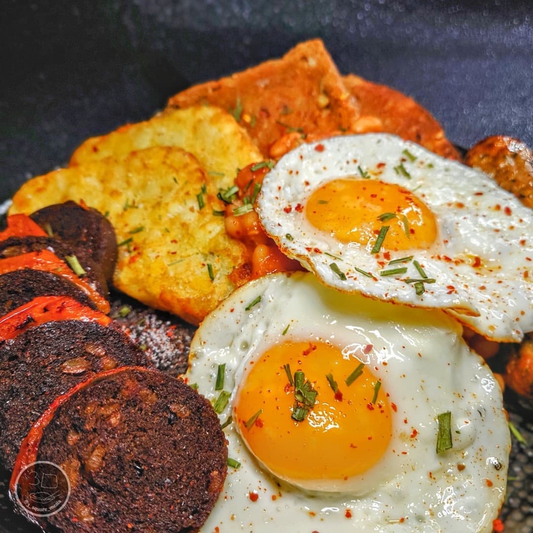 Vegetarian Fried Breakfast Plate