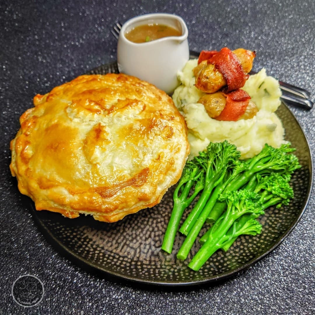 Festive Vegetarian Pie with Mash