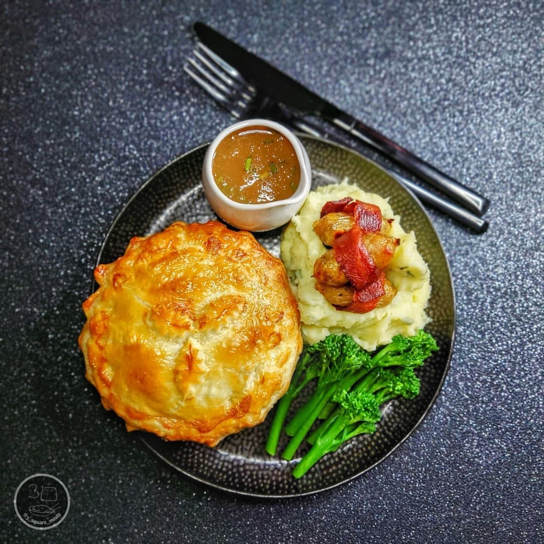 Festive Vegetarian Pie with Mash