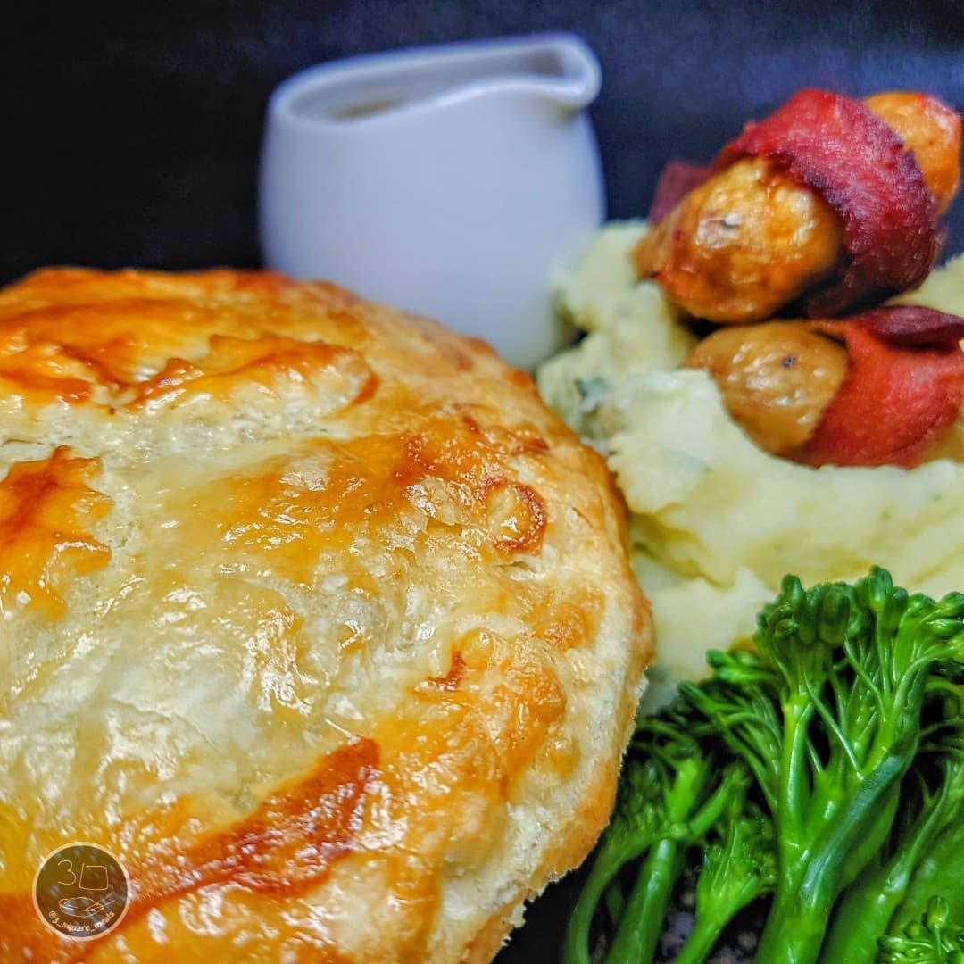 Festive Vegetarian Pie with Mash