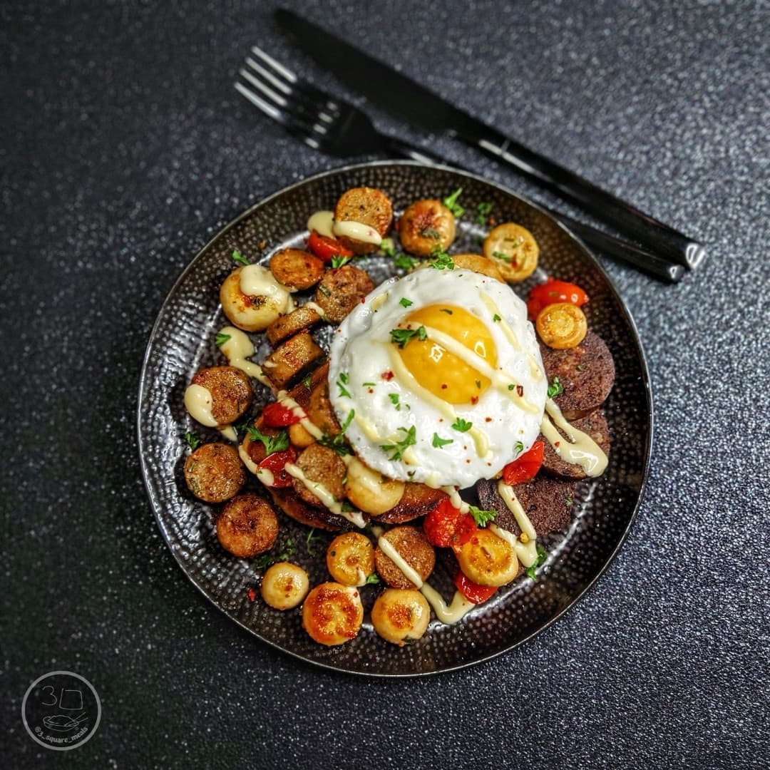 Vegetarian Fry-Up Breakfast