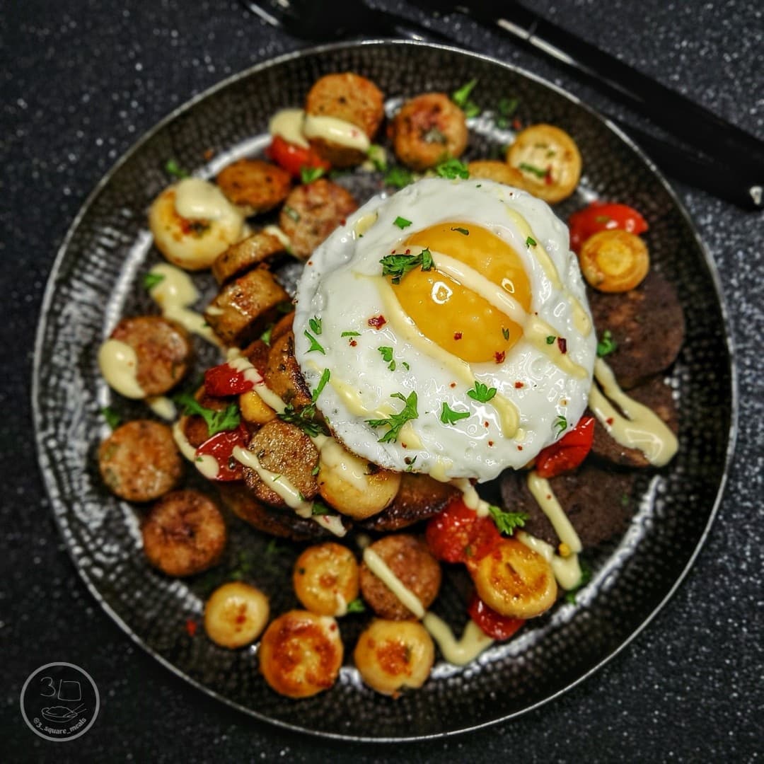 Vegetarian Fry-Up Breakfast