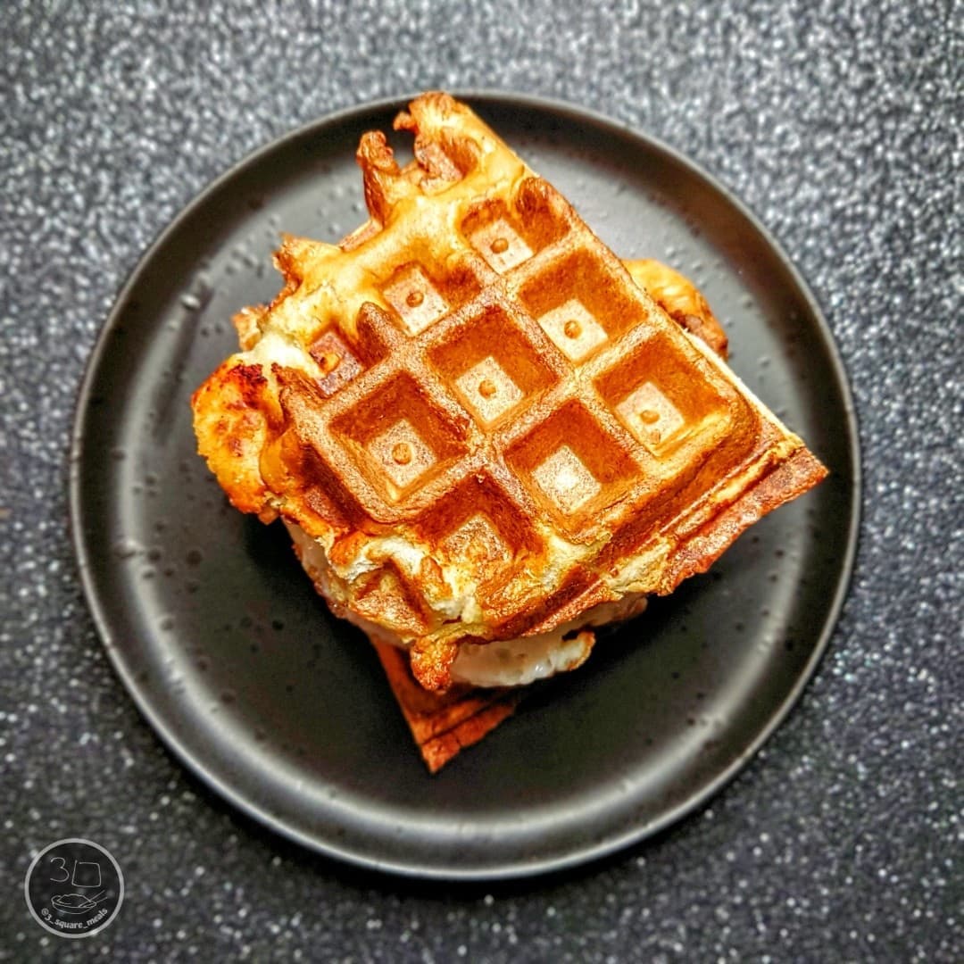 French Toast Waffle Egg Sandwich