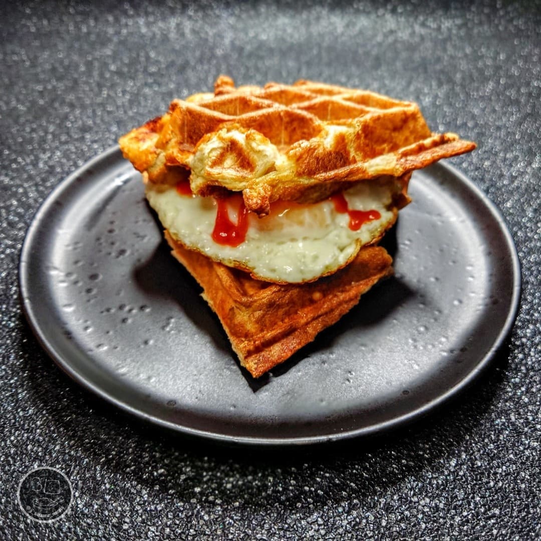 French Toast Waffle Egg Sandwich