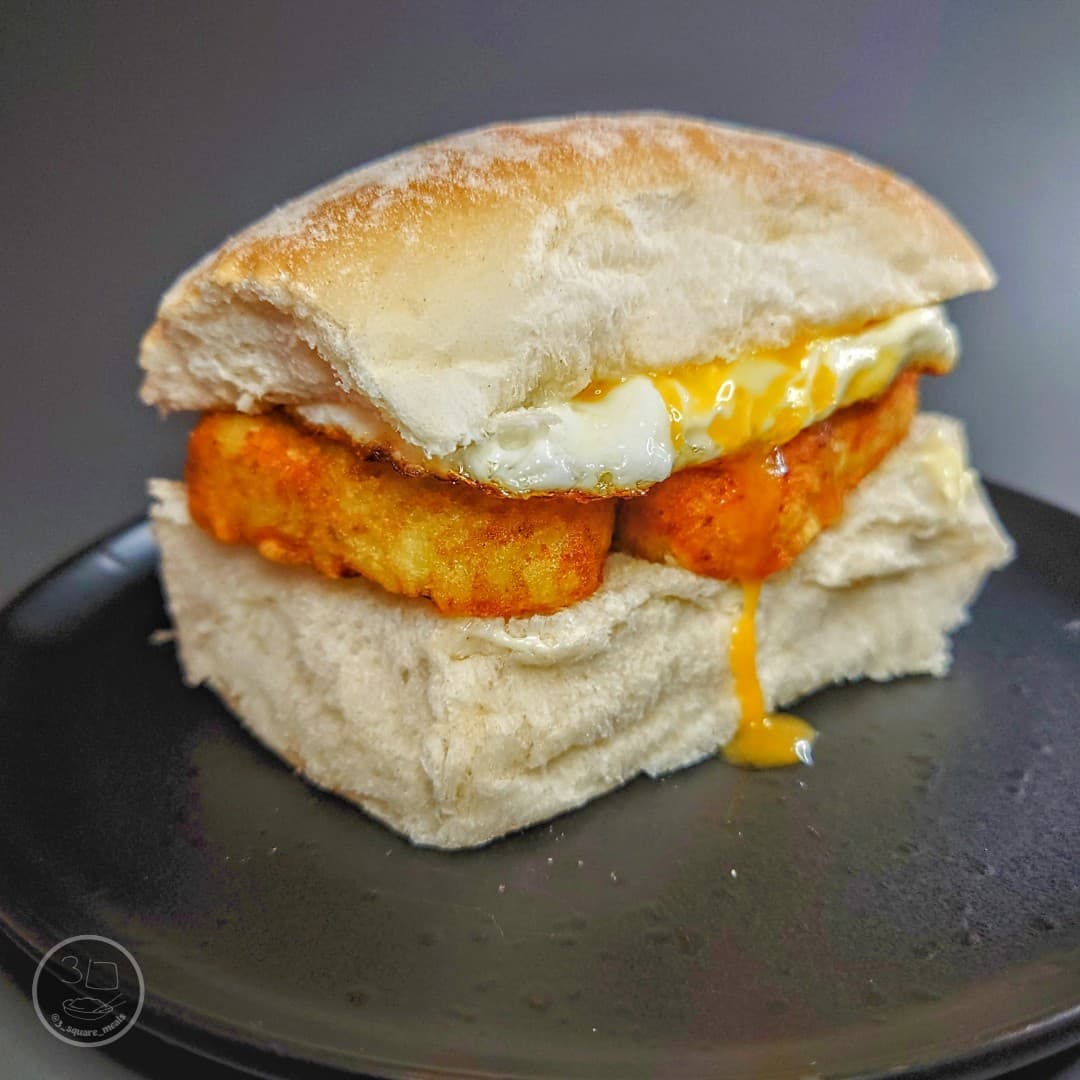 Hash Browns and Egg Sandwich