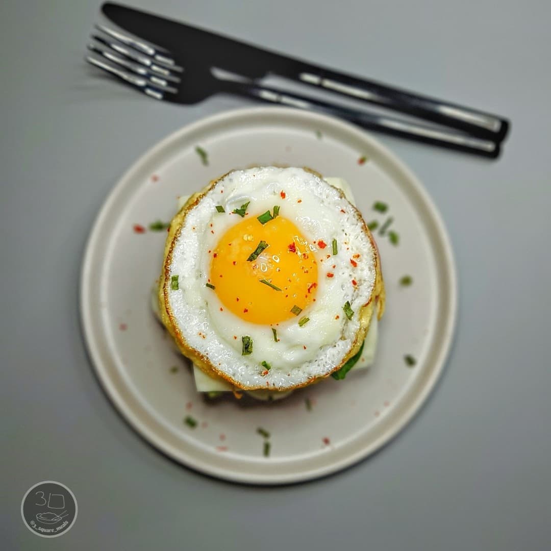 Layered Omelette Breakfast Stack