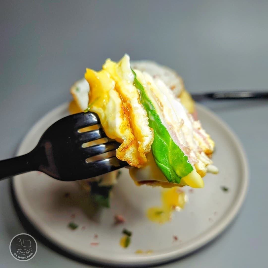 Layered Omelette Breakfast Stack
