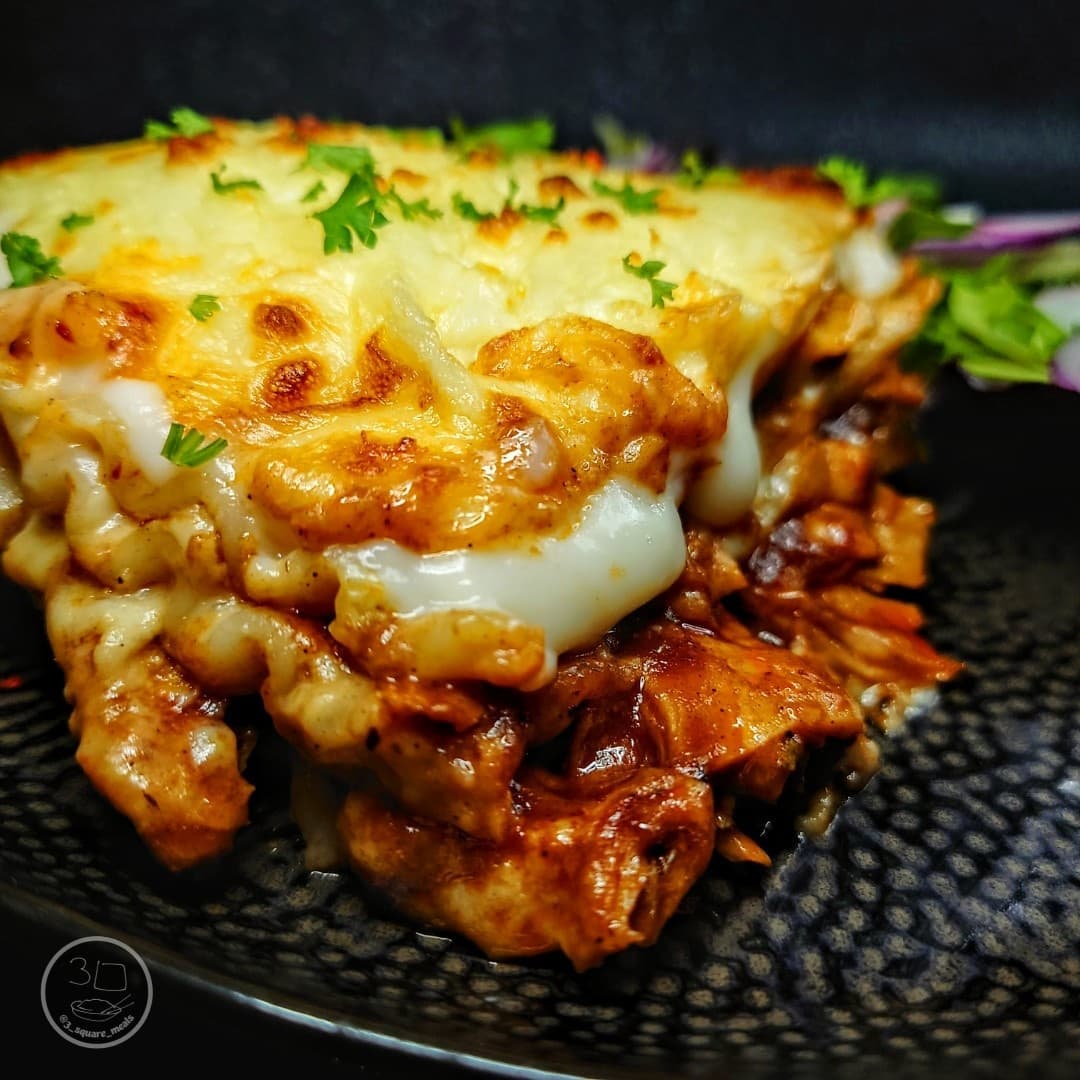 Jerk Chicken Vegetarian Lasagne