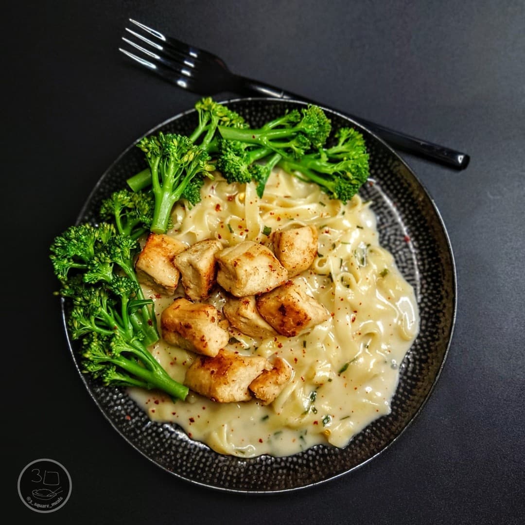 Creamy Vegan Chicken Tagliatelle