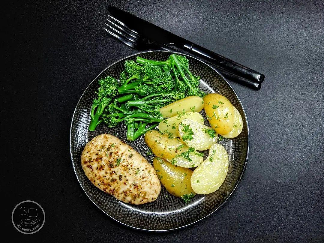 Herb-Roasted Plant-Based Chicken with Sides