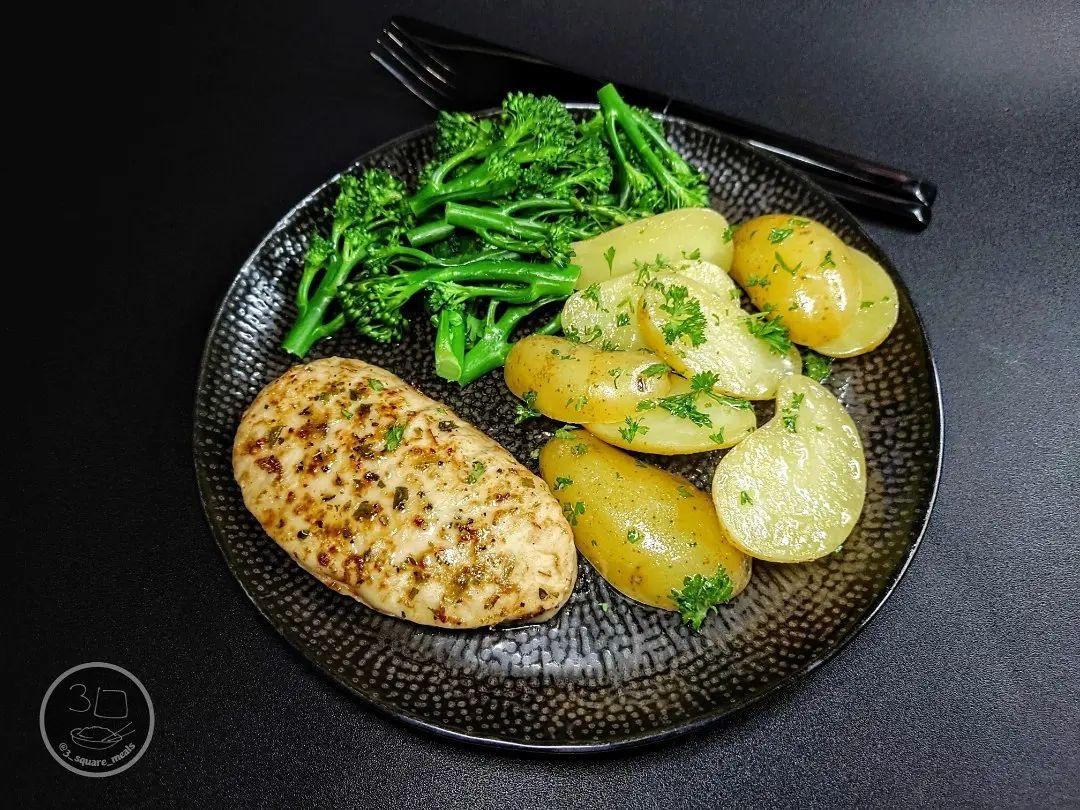 Herb-Roasted Plant-Based Chicken with Sides