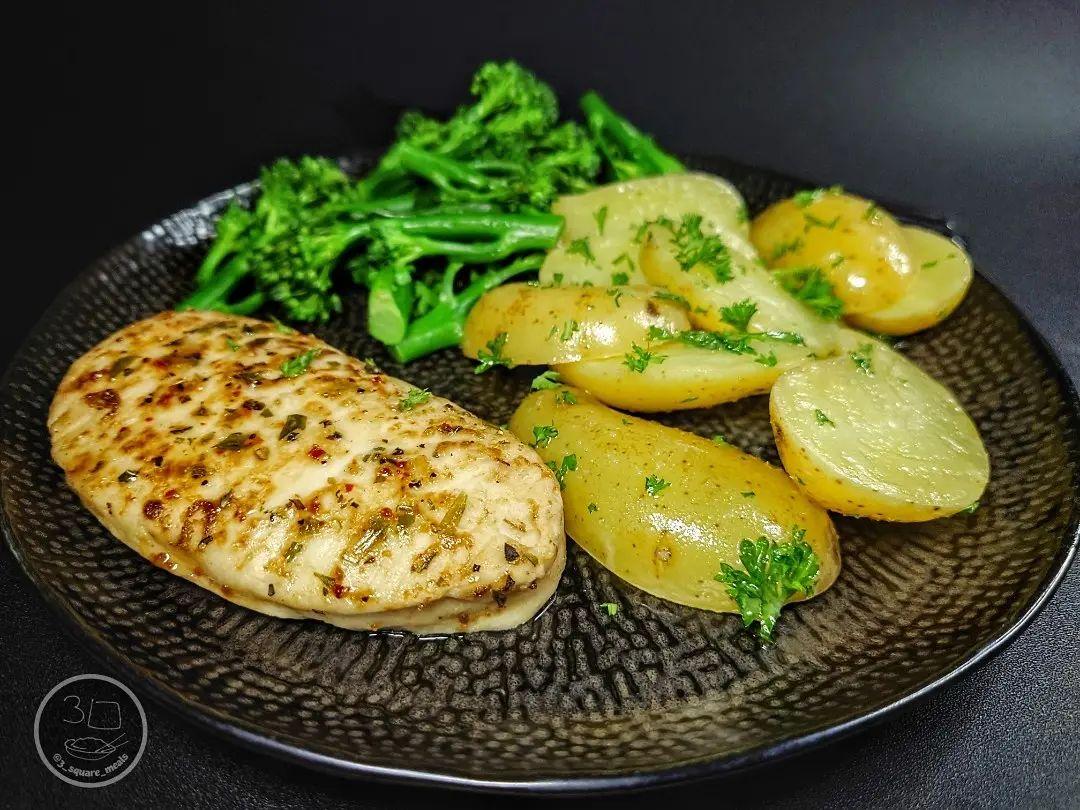 Herb-Roasted Plant-Based Chicken with Sides